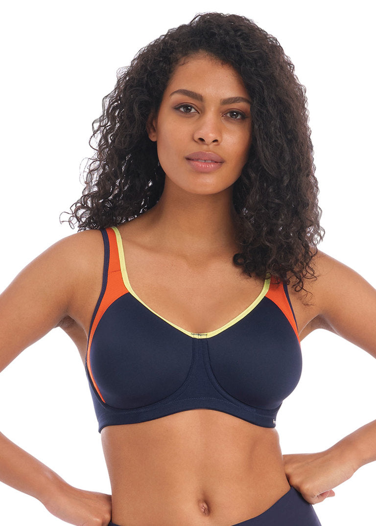 Freya Sonic Navy Spice Moulded Sports Bra – Chayil D Plus Lingerie