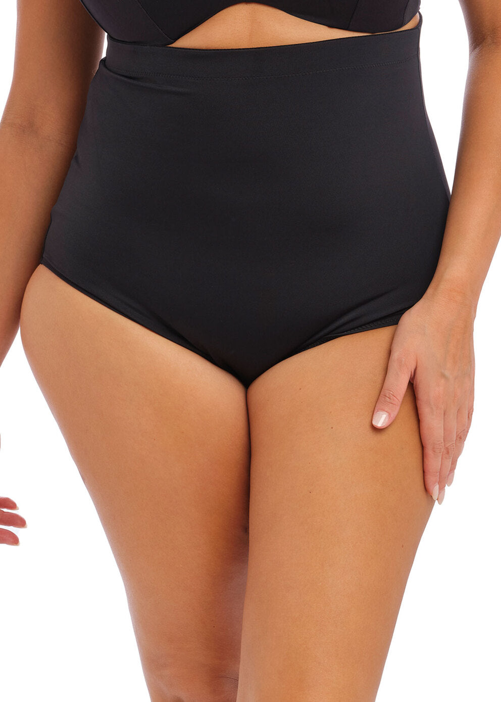 Elomi Swim Essentials Black High Waist Bikini Brief – Chayil D Plus Lingerie